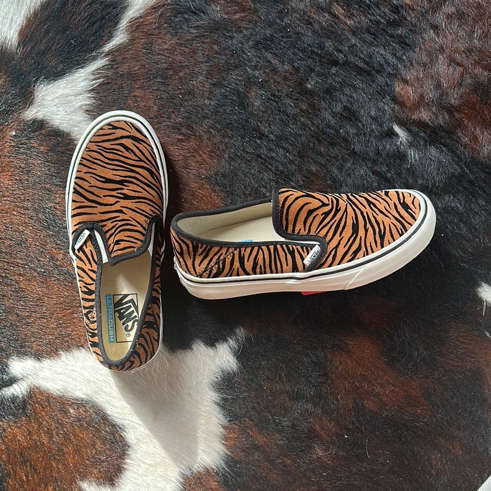 Vans Tiger Print Slip-On Shoes